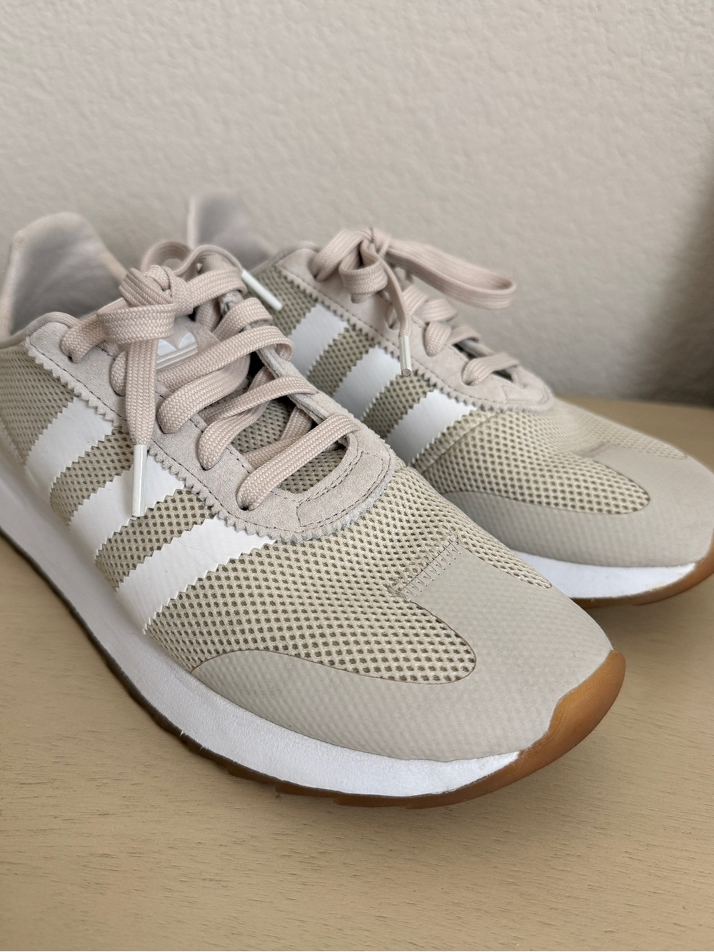 adidas Womens Flashback Originals Runner Suede Beige